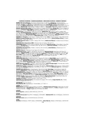 Page 44158
MADRID: Video Service Electronic, Cl Era Honda 9, Alcala De Henares, 91/ 880.27.87 / Variosat, S.L., Cl Isla De Corcega 24,
Alcobendas, 91/ 662.04.68 / Ugenasa, Cl La Canaleja 4, Alcorcon, 91/ 611.52.51 / Electronica Barajas, Pz Del Jubilado 8, Barajas, 91/
305.48.90 / Tec-Norte, Cl Santiago Apostol 5, Collado Villalba, 91/851.63.47 / Garman C.B., Cl Carlos Sole 38 Local, Madrid,
91/380.33.49 / Electronica Garman, C.B., Cl Mandarina 15, Madrid, 91/ 368.01.79 / Electronica Ansar, Cl Tomasa Ruiz 4,...