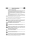 Page 4General instructions
6
2. SAFETY PRECAUTIONS
REFER TO THE INSTALLATION INSTRUCTIONS FOR THE SAFETY REGULATIONS
FOR ELECTRIC OR GAS APPLIANCES AND VENTILATION FUNCTIONS.
IN YOUR INTERESTS AND FOR YOUR SAFETY THE LAW REQUIRES THAT THE
INSTALLATION AND SERVICING OF ALL ELECTRICAL APPLIANCES IS CARRIED
OUT BY QUALIFIED PERSONNEL IN ACCORDANCE WITH THE REGULATIONS IN
FORCE.
OUR APPROVED INSTALLERS GUARANTEE A SATISFACTORY JOB.
GAS OR ELECTRICAL APPLIANCES MUST ALWAYS BE DISCONNECTED BY
SUITABLY SKILLED...