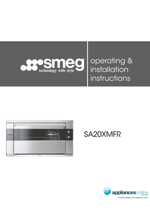 Page 1operating & 
installation
instructions
SA20XMFR 