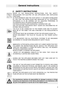Page 35
General instructions
2. SAFETY INSTRUCTIONS
REFER TO THE INSTALLATION INSTRUCTIONS FOR THE SAFETY
REGULATIONS FOR ELECTRIC OR GAS APPLIANCES AND VENTILATION
FUNCTIONS.
IN YOUR INTERESTS AND FOR YOUR SAFETY IT HAS BEEN ESTABLISHED
BY LAW THAT THE INSTALLATION AND SERVICING OF ALL ELECTRICAL
APPLIANCES IS TO BE CARRIED OUT BY QUALIFIED PERSONNEL IN
ACCORDANCE WITH THE REGULATIONS IN FORCE.
OUR REGULAR INSTALLERS GUARANTEE A SATISFACTORY JOB.
GAS OR ELECTRIC APPLIANCES MUST ALWAYS BE DISCONNECTED BY...