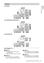 Page 55Location and Function of Controls
Overview
VPL-EW348
VPL-EW345/EW315/EX345/EX315
VPL-EX340/EX310
Input (pages 9, 11)
aINPUT A
Video: RGB/YPBPR input terminal 
(RGB/YPBPR)
Audio: Audio input terminal (AUDIO)
bINPUT B
Video: RGB input terminal (RGB)
Audio: Audio input terminal (AUDIO)
cINPUT C
Video: HDMI input terminal (HDMI)
Audio: HDMI input terminal (HDMI)
dINPUT D
Video: HDMI input terminal (HDMI)
Audio: HDMI input terminal (HDMI)
Terminal
4
7
76
6 12
9
8
53 qs qdqfqa
4
7
7
6
6 1
2
9
8
q;3 qsqd qfqa...