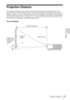 Page 6161Projection Distance
Others
Projection Distance
The projection distance is the distance between the front of the lens and the surface of the 
projected image. The following describes the projection distance and height from the center of 
the lens to edge of screen by each projected screen size. Height H is the height from the bottom 
of the projected image (top for ceiling mount) to A (determined by drawing a perpendicular line 
from the center of the lens to projected image surface).
Floor...