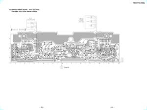 Page 29HCD-VX8/VX8J
Ð 39 Ð
Ð 40 Ð
8-6. PRINTED WIRING BOARD Ð DECK SECTION Ð
¥ See page 18 for Circuit Boards Location.
(Page 49)
1 C B
A
2 3 4 5 6 7 8 9 10 11 12 