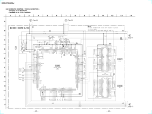 Page 32HCD-VX8/VX8J
8-9. SCHEMATIC DIAGRAM Ð VIDEO (2/3) SECTION Ð
¥ See page 31 for Waveforms.
¥ See page 84 for IC Pin Functions.
Ð 45 Ð
Ð 46 Ð(Page 43)(Page 43)
(Page 47)
(Page 47) 