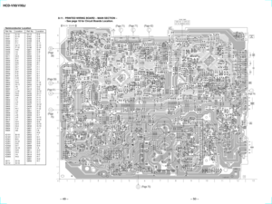 Page 34HCD-VX8/VX8J
8-11. PRINTED WIRING BOARD Ð MAIN SECTION Ð
¥ See page 18 for Circuit Boards Location.
D141 E-10
D191 E-10
D331 E-1
D334 E-1
D335 F-1
D401 G-11
D403 F-12
D405 H-6
D406 I-4
D407 I-2
D411 G-3
D501 D-7
D502 E-6
D503 D-6
D504 D-7
D505 D-7
D506 D-7
D507 E-6
D509 F-2
D607 E-5
D644 C-8
D801 J-11
D802 G-9
D803 G-11
D831 I-6
D832 J-7
D851 J-10
D852 G-9
D881 H-9
D901 J-4
D902 I-4
D903 J-4
D904 I-4
D905 I-1
D906 H-1
D907 J-5
D908 I-5
D909 J-5
D910 J-5
D915 I-4
D921 H-4
D922 G-4
D923 G-4
D924 F-2
D925...