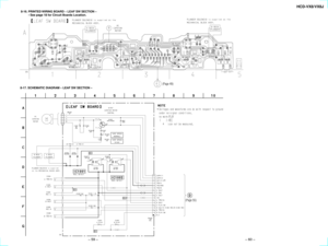 Page 39HCD-VX8/VX8J
Ð 59 ÐÐ 60 Ð
8-17. SCHEMATIC DIAGRAM Ð LEAF SW SECTION Ð8-16. PRINTED WIRING BOARD Ð LEAF SW SECTION Ð
¥ See page 18 for Circuit Boards Location.
(Page 49)
(Page 55) 