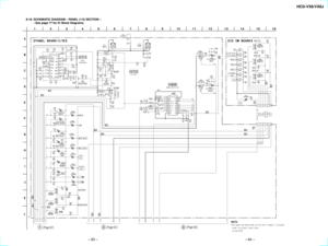 Page 41HCD-VX8/VX8J
Ð 63 ÐÐ 64 Ð
8-19. SCHEMATIC DIAGRAM Ð PANEL (1/3) SECTION Ð
¥ See page 77 for IC Block Diagrams.
(Page 67)(Page 67)(Page 65) 