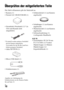 Page 142DE10
Vor Gebrauch
Überprüfen der mitgelieferten Teile
Die Zahl in Klammern gibt die Stückzahl an.
 Kamera (1)
 Netzteil AC-UB10C/UB10D (1)
 Stromkabel (Netzkabel) (1)* (in 
USA und Kanada nicht 
mitgeliefert)
* Eventuell werden mehrere Netzkabel 
mit der Kamera mitgeliefert. 
Verwenden Sie das für Ihr Land bzw. 
Gebiet geeignete Netzkabel.
 Akku NP-FW50 (1)
 Micro-USB-Kabel (1)
 Schulterriemen (1)
Angaben zur Anbringung des 
Schulterriemens an der Kamera finden 
Sie auf Seite 15.
 Gehäusedeckel (1) (an...