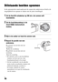 Page 438NL40
Beelden opnemen en weergeven
Stilstaande beelden opnemen
In de automatische stand analyseert de camera het onderwerp en biedt u de 
mogelijkheid een opname te maken met de juiste instellingen.
1Zet de Aan/Uit-schakelaar op ON als u de camera wilt 
inschakelen.
2Zet de functiekeuzeknop in de 
stand  (Automatisch. 
modus).
3Kijk in de zoeker en houd de camera vast.
4Bepaal de grootte van een 
onderwerp.
Bij gebruik van een lens met een 
zoomknop:
 Bedien de zoomknop.
Bij gebruik van een lens met een...