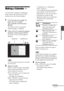 Page 2727 GB
Direct printing
Making a Calendar 
You can create a calendar by combining an 
image stored on the memory card or USB 
memory device and a desired template.
1From the main menu (page 19), 
press g/G/f/F to select 
(Calendar) and then press 
ENTER.
The window used for selecting the 
calendar template, is displayed.
2Press g/G/f/F to select the desired 
template, and then press ENTER.
The preview of the selected template is 
displayed.
Tip
You can select and set an image area or calendar 
area in any...