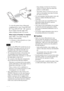 Page 3636 GB
To select the printer from a Bluetooth-
compliant device, select “Sony DPP-FP67 
##”/“Sony DPP-FP77 ##.” “##” stands for 
the two figures from the right of the 
address displayed in the LCD screen.
When input of Passkey* is required
Input “0000.” You cannot change the 
Passkey with the printer.
* A Passkey is often referred to as a “pass 
code” or “PIN code.”
Notes
 Do not use the 
DPPA-BT1 outside the area you 
purchased it. Depending on the areas, the use of 
this product may violate the local...