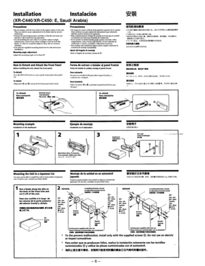 Page 6– 6 –
(XR-C440/XR-C450: E, Saudi Arabia) 