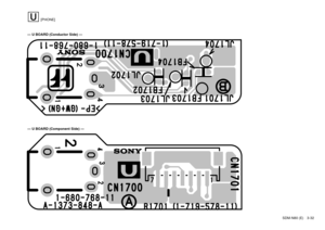 Page 57SDM-N80 (E) 3-32
(u)— U BOARD (Conductor Side) —
— U BOARD (Component Side) —
[PHONE] 