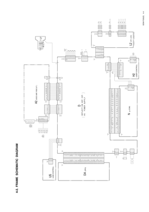 Page 26GDM-F520(E) 4-4
4-2. FRAME  SCHEMATIC  DIAGRAM
AC IN
LCC-NS
D
HV
DE\bLECT\fON,HD\b,VD\b,
HV, POWER SUPPLY
B-SS3541-KESS\OENZU-EPS05
H
G1G2HG
RGB
P\fCTURETUBE
1.2kVCN504 1P11 
2CN3182PG2 
G2(NC)
CN1001
44P
44 
43
42
41
40
39
38
37
36
35
34
33
32
31
30
29
28
27
26
25
24
23
22
21
20
19
18
17
16
15
14
13
12
11
10
9
8
7
6
5
4
3
2
1 NC
GND
NC
NC
POC
PLL LOCK
GND
S7
WAKE UP
KEY SCAN
IK SIGMA
LED1
LB DET
LED2
V.FBP
INPUT SW
S0
+5V
S1
DGC SW
S2
PWR SW
GND
HTR SW
GND
GND
S3
DDC GND2
S4
DDC SCL2
S5
DDC SDA2
S6
DDC...