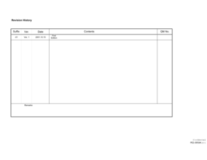 Page 90Revision History
Suffix
Ver. DateContents QM No.
-01 Ver. 1 2001.10.15First
Edition
 Remarks 
[C o n fidential]
-PCG
(U C )
SR33K 