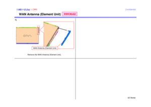 Page 3SZ Series
Confidential
WAN Antenna (Element Unit)
1)1.MS-1-D.2(a)
WAN Model
Remove the WAN Antenna (Element Unit).
WAN Antenna (Element Unit)4
[MA] 