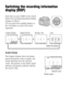 Page 4646
Switching the recording information 
display (DISP)
Graphic Display Each time you press DISP on the control 
button, the recording information display 
changes as follows.
You can select the available displays in 
the viewfinder or on the LCD screen 
separately.
The Graphic Display shows the shutter 
speed and aperture value as graphs, and 
clearly illustrates how the exposure 
works. The pointers on the shutter speed 
indicator and aperture indicator indicate 
the current value.
Shutter speed
No...