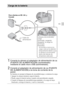 Page 41ES
9
ES
Carga de la batería
1Conecte la cámara al adaptador de alimentación de ca 
(FUENTE DE ALIMENTACIÓN) (suministrado) 
mediante el cable micro USB (suministrado).
2Conecte el adaptador de alimentación de ca (FUENTE 
DE ALIMENTACIÓN) a la toma de corriente de la 
pared.
Se ilumina en naranja la lámpara de encendido/carga y comienza la carga.
 Apague la cámara mientras carga la batería.
 Puede cargar la batería incluso cuando esté parcialmente cargada.
 Cuando la lámpara de encendido/carga parpadee y...