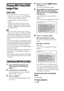 Page 4242GB
Playing MP3 Files/JPEG 
Image Files
 
You can play MP3 files or JPEG image files:
– which have the extension “.mp3” (MP3 file) 
or “.jpg”/“.jpeg” (JPEG image file).
– which conform to the DCF* image file 
format.
* “Design rule for Camera File system”: Image 
standards for digital cameras regulated by Japan 
Electronics and Information Technology Industries 
Association (JEITA).
Note The system will play any files with the extension 
“.mp3,” “.jpg,” or “.jpeg” even if they are not in MP3 
or JPEG...