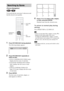 Page 5050GB
You can divide the screen into 9 subscreens and 
find the desired scene quickly.
1Press PICTURE NAVI during playback.
The following display appears.
2Press PICTURE NAVI repeatedly to 
select an item.
 [TITLE VIEWER] (DVD VIDEO only): 
displays the first scene of each title.
 [CHAPTER VIEWER] (DVD VIDEO 
only): displays the first scene of each 
chapter.
 [TRACK VIEWER] (VIDEO CD/
Super VCD only): displays the first scene 
of each track.
3Press ENTER.
The first scene of each title, chapter, or...