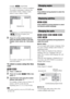 Page 3838GB
Example:  [CHAPTER]
[** (**)] is selected (** refers to a number).
The number in parentheses indicates the 
total number of titles, chapters, tracks, 
indexes, scenes, folders, or files.
Note If [MEDIA] is set to [MUSIC/PHOTO] and 
 [FILE] does not appear, press 
DISPLAY again.
3Press X/x or the number buttons to 
select the desired number of the title, 
chapter, track, scene, etc., then press 
.
If you make a mistake, press CLEAR to 
cancel the number.
To select a scene using the time 
code...