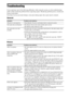 Page 6868GB
Troubleshooting
If you experience any of the following difficulties while using the system, use this troubleshooting 
guide to help remedy the problem before requesting repairs. Should any problem persist, consult your 
nearest Sony dealer.
Note that if service personnel changes some parts during repair, these parts may be retained.
General
Picture
Symptom Problems and solutions
The power is not turned on.  Check that the AC power cord (mains lead) is connected securely.
The remote does not...