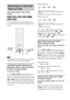 Page 5050GB
You can quickly locate a particular point on a 
disc by monitoring the picture or playing back 
slowly.
 Depending on the DVD/VIDEO CD, you may not be 
able to do some of the operations described.
Locating a point quickly by 
playing a disc in fast forward 
or fast reverse (Scan)
(except for JPEG)
Press  m or M   while playing a disc. 
When you find the point you want, press H to 
return to normal speed. Each time you press   
m or M   during scan, the playback speed 
changes. With each press the...