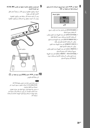 Page 139ءﺪﺒﻟا
30AR
 ﻊﺿو ﻢﺗ ماﻛ تﺎﻋماﺴﻟا ﻖﻴﺴﻨﺗ ةرﻮﺻ رﺎﻴﺘﺧﻻ C/c رﺰﻟا ﻂﻐﺿا 8. رﺰﻟا ﻂﻐﺿا ﻢﺛ ،ً
ﻼﻌﻓ تﺎﻋماﺴﻟا
 ﻊﻴﻤﺟ ﺐﻴﻛﺮﺗ ﺪﻨﻋ اﺬﻫ رﺎﻴﺘﺧﺎﺑ ﻢﻗ :[STANDARD] •
.ﺔﻳدﺎﻋ ةرﻮﺼﺑ تﺎﻋماﺴﻟا
 ﺐﻴﻛﱰﺑ مﻮﻘﺗ ﺎﻣﺪﻨﻋ ﺔﺌﻴﻬﺘﻟا هﺬﻫ ﱰﺧا :
[NO CENTER] •
.ﻂﻘﻓ ﺔﻃﺎﺣﻹا تﻮﺻ تﺎﻋماﺳو ﺔﻴﻣﺎﻣﻷا تﺎﻋماﺴﻟا
 مﻮﻘﺗ ﺎﻣﺪﻨﻋ ﺔﺌﻴﻬﺘﻟا هﺬﻫ ﱰﺧا :
[NO SURROUND] •
.ﻂﻘﻓ ﻰﻄﺳﻮﻟاو ﺔﻴﻣﺎﻣﻷا تﺎﻋماﺴﻟا ﺐﻴﻛﱰﺑ
 مﻮﻘﺗ ﺎﻣﺪﻨﻋ ﺔﺌﻴﻬﺘﻟا هﺬﻫ ﱰﺧا :
[FRONT ONLY] •
.ﻂﻘﻓ ﺔﻴﻣﺎﻣﻷا تﺎﻋماﺴﻟا ﺐﻴﻛﱰﺑ
 ﺐﻴﻛﱰﺑ مﻮﻘﺗ ﺎﻣﺪﻨﻋ ﺔﺌﻴﻬﺘﻟا هﺬﻫ ﱰﺧا :
[ALL FRONT] •
.عماﺘﺳﻻا ﻊﺿﻮﻣ مﺎﻣأ تﺎﻋماﺴﻟا ﻊﻴﻤﺟ
 ﺔﺌﻴﻬﺘﻟا هﺬﻫ ﱰﺧا...