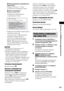 Page 83Контроль по HDMI/Внешнее аудиоустройство
masterpage:Right
specdef v20070110 filename[E:\SS2008\Models\DSR9KDWC\3875154111\3875154111_DAV-
DZ970WA\RU08ext.fm]
 model name [DAV-DZ970WA]
 [3-875-154-11(1)]
83RU
xВоспроизведение аудиофайлов в 
одной папкеНажмите кнопку H, чтобы 
воспроизвести выбранную папку.xВыбор аудиофайлаНажмите кнопку  .
Отобразится список файлов, 
содержащихся в папке.
Нажимая кнопки X/x, выберите файл 
и нажмите кнопку  .
Система начнет воспроизведение 
выбранного файла. Можно...