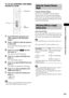 Page 59Control for HDMI/External Audio Device
59GB
To set the [CONTROL FOR HDMI] 
function to on/off
1Press FUNCTION repeatedly until 
“DVD” appears in the front panel 
display.
2Press   DISPLAY while the system is 
in stop mode.
The Control Menu display appears on the 
TV screen.
3Press X/x to select   [SETUP], 
then press  .
The options for [SETUP] appear.
4Press X/x to select [CUSTOM], then 
press .
The Setup Display appears.
5Press X/x to select [HDMI SETUP], then 
press .
The options for [HDMI SETUP]...