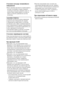 Page 294130UA
Стосовно кольору телевізійного 
зображення
• Якщо динаміки викликають нерівномірність 
кольору телевізійного екрану, вимкніть 
телевізор та знову його увімкніть через 15 - 30 
хвилин. Якщо нерівномірність кольору не 
зникла, розмістіть динаміки ще далі від 
телевізора.
Стосовно переміщення системи
Перш, ніж переміщати систему, переконайтеся, 
що в ній немає дисків, а також від’єднайте шнур 
живлення змінного струму від стінної розетки.
Про функцію S-AIR
• Виходячи з того, що передавання звуку...