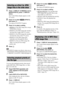 Page 5252GB
1Press   DISPLAY. (If [MEDIA] is set to 
[MUSIC/PHOTO], press   DISPLAY 
twice.)
The Control Menu display appears on the 
TV screen.
2Press X/x to select   [EFFECT], 
then press  .
The options for [EFFECT] appear.
3Press X/x to select a setting.
 [MODE 1]: The JPEG image file sweeps 
in from top to bottom.
 [MODE 2]: The JPEG image file stretches 
out from left to right of the TV screen.
 [MODE 3]: The JPEG image file stretches 
out from the center of the TV screen.
 [MODE 4]: The JPEG image files...