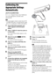 Page 9090GB
Calibrating the 
Appropriate Settings 
Automatically
[AUTO CALIBRATION]
D. C. A. C. (Digital Cinema Auto Calibration) 
can set the appropriate surround sound 
automatically.
Note The system outputs a loud test sound when [AUTO 
CALIBRATION] starts. You cannot turn the volume 
down. Give consideration to children and neighbors.
1Press FUNCTION repeatedly until 
“DVD” appears in the front panel 
display.
2Press   DISPLAY while the system is 
in stop mode.
The Control Menu display appears on the 
TV...