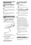 Page 9292GB
Enjoying Karaoke 
     
You can enjoy karaoke (singing along with a 
disc) by setting the system to karaoke mode.
Note You cannot use the karaoke function with the S-AIR 
receiver. When using the karaoke function, turn the 
S-AIR receiver off.
Tip You can also enjoy the karaoke function with an 
audio file in the USB device. In this case, some 
functions may not work.
1Press FUNCTION repeatedly until 
“DVD” appears in the front panel 
display.
2Plug a microphone into the MIC jack.
The system enters...