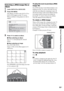 Page 65Various Functions for Playing Discs
masterpage:Right
specdef v20060111 filename[G:\FM\Sony\0524\DAVIS10\3212589311\3212589311DAVIS10\gb09pla.fm]
 model name [DAV-IS10]
 [3-212-589-31(1)]
65GB
Selecting a JPEG image file or 
album1
Load a DATA CD or DATA DVD.
2
Press DVD MENU.The albums recorded on the DATA CD or 
DATA DVD appear on the TV screen. 
When an album is being played, its title is 
shaded.
3
Press X/x to select an album.
xWhen selecting an albumPress H to start playing the selected 
album.xWhen...