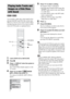 Page 66masterpage:Left
specdef v20060111 filename[G:\FM\Sony\0524\DAVIS10\3212589311\3212589311DAVIS10\gb09pla.fm]
 model name [DAV-IS10]
 [3-212-589-31(1)]
66GB
You can play a slide show with sound by first 
placing both MP3 and JPEG files in the same 
album on a DATA CD or DATA DVD. When 
you play back the DATA CD or DATA DVD, 
select [AUTO] mode as explained below.1
Load a DATA CD or DATA DVD.
2
Press 
x.
3
Press   DISPLAY when the system is 
in stop mode.The Control Menu display appears on the 
TV screen....