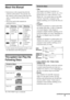 Page 77
z
Icon Meaning Icon Meaning
Functions
available in
DVD video
mode
Functions
available in
VIDEO
CD modeFunctions
available in
SACD
(Super
Audio CD)
and Audio
CD mode
More
convenient
features
About this Manual
¥ Instructions in this manual describe the
controls on the remote. You can also use
the controls on the system if they have the
same or similar names as those on the
remote.
¥ The icons used in this manual are
explained below:
¥ In this manual, the European model is used
for illustration and OSD...