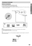 Page 13PREPARATION
13
Connections (Continued)
FM antenna (supplied) AM Loop antenna (supplied)
B A
Antenna Connections
Connect the supplied FM/AM antenna for listening to the radio.
 Connect the AM Loop antenna to the AM LOOP connector.

Connect the FM antenna to the FM 75 ΩCOAXIAL connector.

When you connect the supplied AM Loop antenna, connect the black cord (B) to the   terminal, and the white
cord (A) to the other terminal.
Notes To prevent noise pickup, keep the AM Loop antenna away from the DVD...