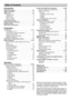 Page 44
Table of Contents
Introduction
Safety Precautions . . . . . . . . . . . . . . . . . . . . . . . . 2-3
Table of Contents . . . . . . . . . . . . . . . . . . . . . . . . . . 4
Before Use . . . . . . . . . . . . . . . . . . . . . . . . . . . . . . 5-6
Playable Discs . . . . . . . . . . . . . . . . . . . . . . . . . . . 5
Precautions . . . . . . . . . . . . . . . . . . . . . . . . . . . . . 6
Notes on Discs . . . . . . . . . . . . . . . . . . . . . . . . . . 6
About Symbols . . . . . . . . . . . . . . . ....