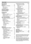 Page 844
Spis treści
Wprowadzenie
Środki ostrożności . . . . . . . . . . . . . . . . . . . . . . . . 2-3
Spis treści . . . . . . . . . . . . . . . . . . . . . . . . . . . . . . . . 4
Przed rozpoczęciem użytkowania . . . . . . . . . . . . . 5-6
Płyty . . . . . . . . . . . . . . . . . . . . . . . . . . . . . . . . . 5
Środki ostrożności . . . . . . . . . . . . . . . . . . . . . . . . 6
Uwagi dotyczące płyt . . . . . . . . . . . . . . . . . . . . . 6
O oznaczeniach . . . . . . . . . . . . . . . . . . . . . . . . ....