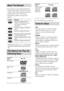 Page 66GB
 The instructions in this manual describe the 
controls on the remote. You can also use the 
controls on the system if they have the same or 
similar names as those on the remote.
 The following symbols are used in this 
manual.
* MP3 (MPEG1 Audio Layer 3) is a standard format 
defined by ISO/MPEG which compresses audio 
data.The “DVD VIDEO” logo is a trademark.
Title
The longest section of a picture or music 
feature on a DVD, movie, etc., in video 
software, or the entire album in audio...