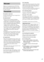 Page 33GB
Thank you for purchasing Sony DVD Home 
Theatre System. Before operating this system, 
please read this manual thoroughly and retain it 
for future reference.
On power sources
AC power cord (mains lead) must be changed only at 
the qualified service shop.
On placement
 Place the system in a location with adequate 
ventilation to prevent heat build-up in the system.
 At high volume, over long periods of time, the cabinet 
becomes hot to the touch. This is not a malfunction. 
However, touching the...