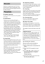 Page 33GB
Thank you for purchasing Sony DVD Home 
Theatre System. Before operating this system, 
please read this manual thoroughly and retain it 
for future reference.
On power sources
AC power cord must be changed only at the qualified 
service shop.
On placement
 Place the system in a location with adequate 
ventilation to prevent heat build-up in the system.
 At high volume, over long periods of time, the cabinet 
becomes hot to the touch. This is not a malfunction. 
However, touching the cabinet should...