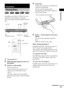 Page 25Playing Discs
25GB
Depending on the DVD or VIDEO CD, some 
operations may be different or restricted.
Refer to the operation details supplied with your 
disc.
1Turn on your TV.
2Switch the input selector on the TV to 
this system.
3Press "/1 on the system.
The system turns on.
Unless the mode of the system is set to 
“DVD,” press FUNCTION to select 
“DVD.”
“NO DISC” appears in the front panel 
display and the system is ready for loading 
the disc.
4Load a disc.
Push the disc into the disc slot until...