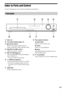 Page 1313GB
Index to Parts and Control
For more information, refer to the pages indicated in parentheses.
ADisc tray
BFront panel display (page 14)
C (remote sensor)
Receives the remote signal. Point the 
remote toward here when using the remote.
DMASTER VOLUME control
Adjusts the system’s volume.
EREC TO USB (page 51)
Transfers tracks/MP3 files/radio programs* 
onto a USB device.
* Except for North American models
F (USB) port (page 31)
Used for connecting a USB device or iPod*.
* DAV-TZ210: Australian models...