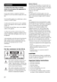 Page 22US
3
To reduce the risk of fire or electric 
shock, do not expose this apparatus to 
rain or moisture.
Do not expose batteries or apparatus with battery-
installed to excessive heat such as sunshine, fire or the 
like.
Do not install the appliance in a confined space, such as 
a bookcase or built-in cabinet.
To reduce the risk of fire, do not cover the ventilation 
opening of the apparatus with newspapers, tablecloths, 
curtains, etc.
Do not place the naked flame sources such as lighted 
candles on the...