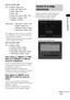 Page 16357FR
Fonction DMPORT
Liste de contenu audio
a)Ne s’affiche que si M-crew Server est connecté.b)Ne s’affiche que si un serveur DLNA autre que 
M-crew Server est connecté.
c)S’affiche en tant que [Genre], [Artist] ou [Album], 
selon le réglage de [List Mode].
Liste de contenu vidéo
Pour utiliser le TDM-iP1, le TDM-
iP50 ou le TDM-NC1 à l’aide du 
menu de l’adaptateur
Assurez-vous que [Adapter GUI] est sélectionné 
à l’étape 6 de la section « Sélection de l’écran 
des opérations » (page 55).
Pour plus de...