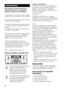 Page 2222ES
3
Para reducir el riesgo de incendio o 
descarga eléctrica, no exponga este 
aparato a la lluvia ni a la humedad.
No exponga las pilas o los aparatos con pilas instaladas 
al calor excesivo, como a la luz solar, el fuego o similar.
No instale el aparato en un espacio cerrado, como una 
estantería o un armario empotrado.
Para reducir el riesgo de incendios, no cubra la abertura 
de ventilación del aparato con periódicos, manteles, 
cortinas, etc.
No coloque sobre el aparato objetos con fuego como,...