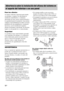 Page 23212ES
Para los clientes
Se requiere suficiente experiencia para instalar 
este producto. Asegúrese de subcontratar la 
instalación a distribuidores o contratistas 
autorizados de Sony y preste especial atención a 
la seguridad durante la instalación. Sony declina 
cualquier responsabilidad por los daños o lesiones 
producidos por una manipulación o instalación 
incorrecta, o por la instalación de aparatos 
distintos del producto especificado. Sus derechos 
legales (si corresponde) no se verán afectados....