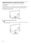 Page 23616ES
Instalación del altavoz en el soporte para el televisor
Es posible instalar el altavoz con los siguientes modelos de televisor (no suministrados):
 KDL-40/46XBR9
 KDL-40/46W51xx*
* En los nombres de modelo reales, “xx” corresponde a los números o caracteres específicos de cada modelo.
Aunque la forma de la base del soporte para el televisor varía en función del modelo de televisor, es 
posible instalar el altavoz en el soporte para el televisor mediante el siguiente procedimiento.
1Extraiga los...